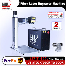 JPT 100W E2 Fiber Laser Marking Machine - Engraver for Metal/Leather/Slate