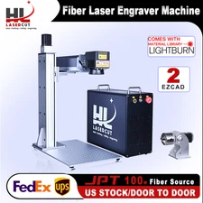 JPT 100W E2 Fiber Laser Marking Machine - Engraver for Metal/Leather/Slate