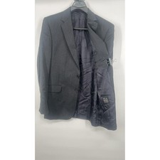 Jos A Bank Signature Mens 43L Charcoal Gray 100 Wool Blazer Sport Coat Suit