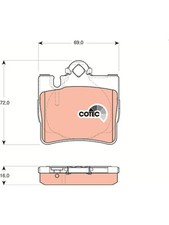 TRW Brake Pads fits Mercedes Benz S-Class 5.5 C215 CL 600 (215.376) (GDB1455)