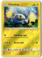 Chinchou 49/149 Sun & Moon Base Set Reverse Holo
