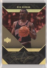 2007-08 Upper Deck UD Black Auto Gold 22/25 Ben Gordon #AU-BG Auto uk2