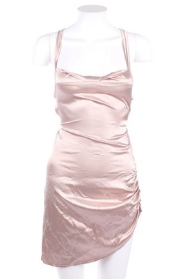 SHEIN Party Dress Satin Lacing XS light taupe