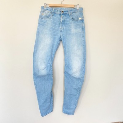 G-Star RAW Arc 3D Slim Jeans Mens 30x31 Blue Tapered Button fly