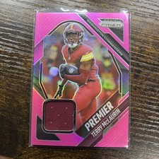 2025 Panini Prizm Terry McLaurin Premier Pink Prizm Patch # PJY-TMC Commanders