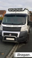 Dach Lichtleiste Black Mit Leds + LED Spots FüR Fiat Ducato 2014+ Edelstahl