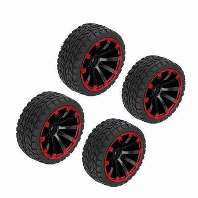 4pcs Tires Rubber Tyre Racing Off Road Wheel Rim For RC 1:10 Car Part (Grain