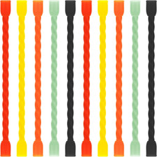 10 PCS 4-Inch Silicone Cable Ties - Reusable Rubber Twist Ties for Bundling