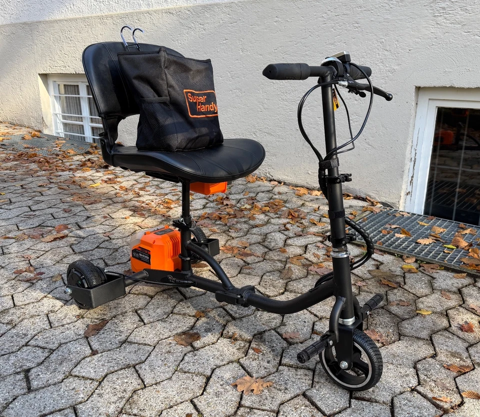 Superhandy Elektro Scooter 3-Rad Mobil Senioren 6km/h - faltbar, kompakt - NEU