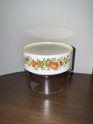 Vintage Small Pyrex Spice Of Life Canister With Lid 