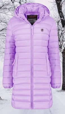 ANAPURNA Doudoune longue à capuche- Parme Taille 2XL Taille Petite!!! - Photo 1/4