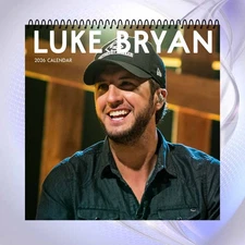 Luke Bryan 2026 Calendar, Country Music Star, Rustic Farmhouse Wall Decor Gift