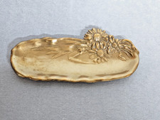 Vintage Messing Stiftablage, Ablage, Schale, Blumenmotiv, Margeriten