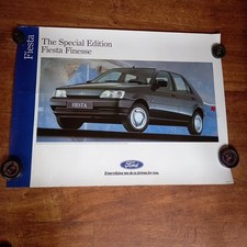 RARE 1980s 'FORD' EX DEALERSHIP GARAGE POSTER....SPECIAL EDITION FIESTA FINESSE 
