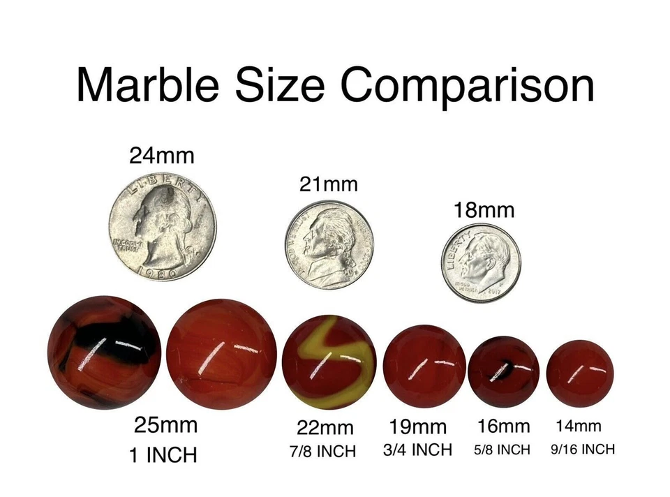 Lote de canicas de vidrio verde/azul SIRENA TROLL 25 mm (1 pulgada) SHOOTER Taw Foto 2 de 4