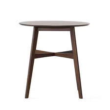 Natural Walnut Brown round Wooden Counter Height Table