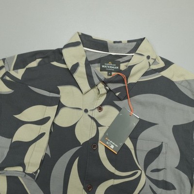 Quicksilver Waterman Phantom Crusin' SS Button Up Shirt Men's Comfort Fit
