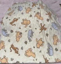Winnie The Pooh, Tigger, Eeyore, Piglet Blanket Light Thin Rare HTF Receiving