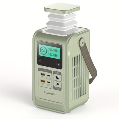 Portable Power Station, 192Wh Solar Generator, Quick Charge 0-80% in 65 Mins