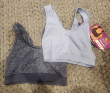 Women's Fruit of the Loom  Ultra Flex 2-pack Bralette 2DDFBRA new nwt sz s blue