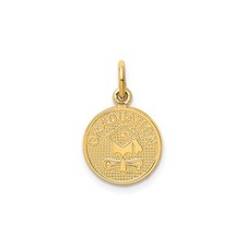 14k Yellow Gold Graduation Pendant Mortarboard Diploma Scroll Unisex Jewelry