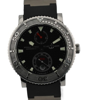 Ulysse Nardin Maxi Marine Diver Chronometer 40mm Stahl Herrenuhr 263-55 FULLSET
