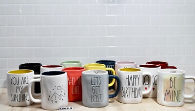 Rae Dunn Mug 'YOU CHOOSE'' Colored, Colored Inside, Valentine NEW '20-'24