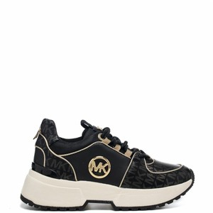 michael kors trainers black and gold