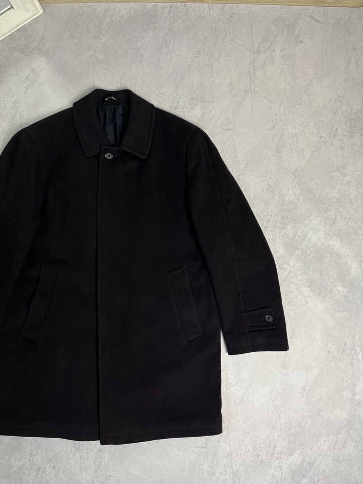 Винтажное мужское пальто из шерсти и кашемира Balmain размер 48 - Изображение 3 из 4