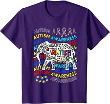 Autism Awareness Autism Moms And Dads Elephant Gift Youth Unisex T-shirt