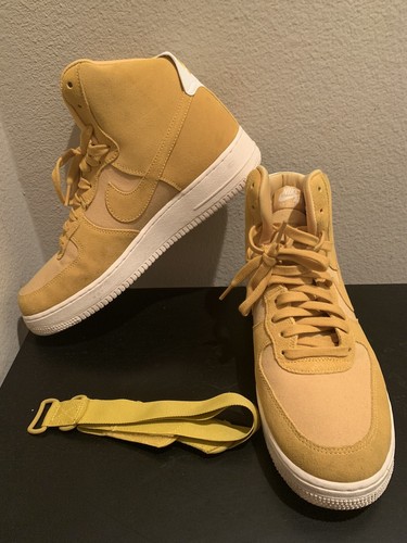 Nike Air Force 1 High '07 Suede Yellow Men's Sneakers Ochre Sail AQ8649 700  | eBay