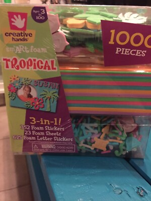 Children s Unisex New Tropical 3-1 Foam Stickers, 1000 Pieces