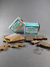 Duo-Fast Staples Lot 1/4" No. 508-D & 9/16"  5018-C Partial Boxes Vintage