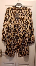 Riah Leopard Print Wrap Dress (short 33" long) New with tag Leopard print REDUCE
