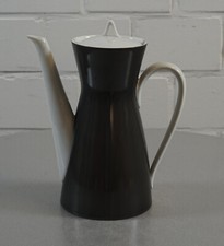 Rosenthal Secunda Form 2000 Porzellan Kaffeekanne Kanne Grau Vintage
