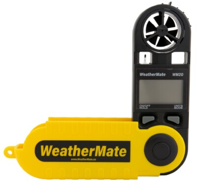 NEW WeatherMate WM20 Water Resistant Hand Held Thermo Windmeter