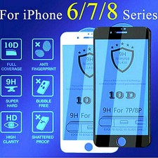 10D Full Coverage Tempered Glass Screen Protector Film For iPhone 7 8 6 6s Plus