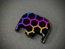 🔥(!FLASH SALE!)🔥 Glock Back Plate Titanium Hex Design Rainbow Anodized