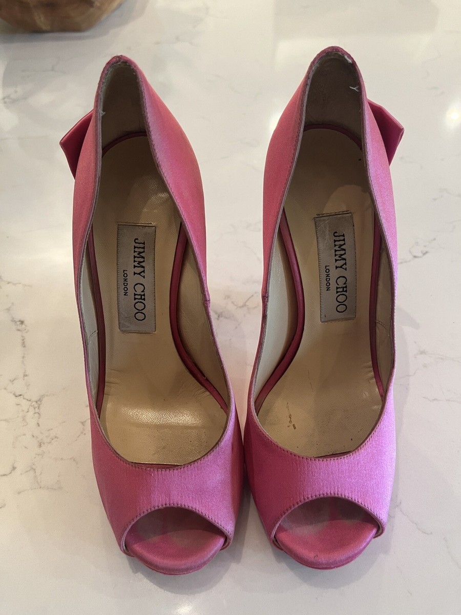 Jimmy Choo Pink Bow Heels Pumps Size 36 Or 5.5 US | eBay Jimmy Choo Pink Bow Heels Pumps Size 36 Or 5.5 US | eBay