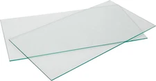 Tempered Glass Shelves 12" Wide x 24" Long x 3/16"  Set of 2 Beveled Edges