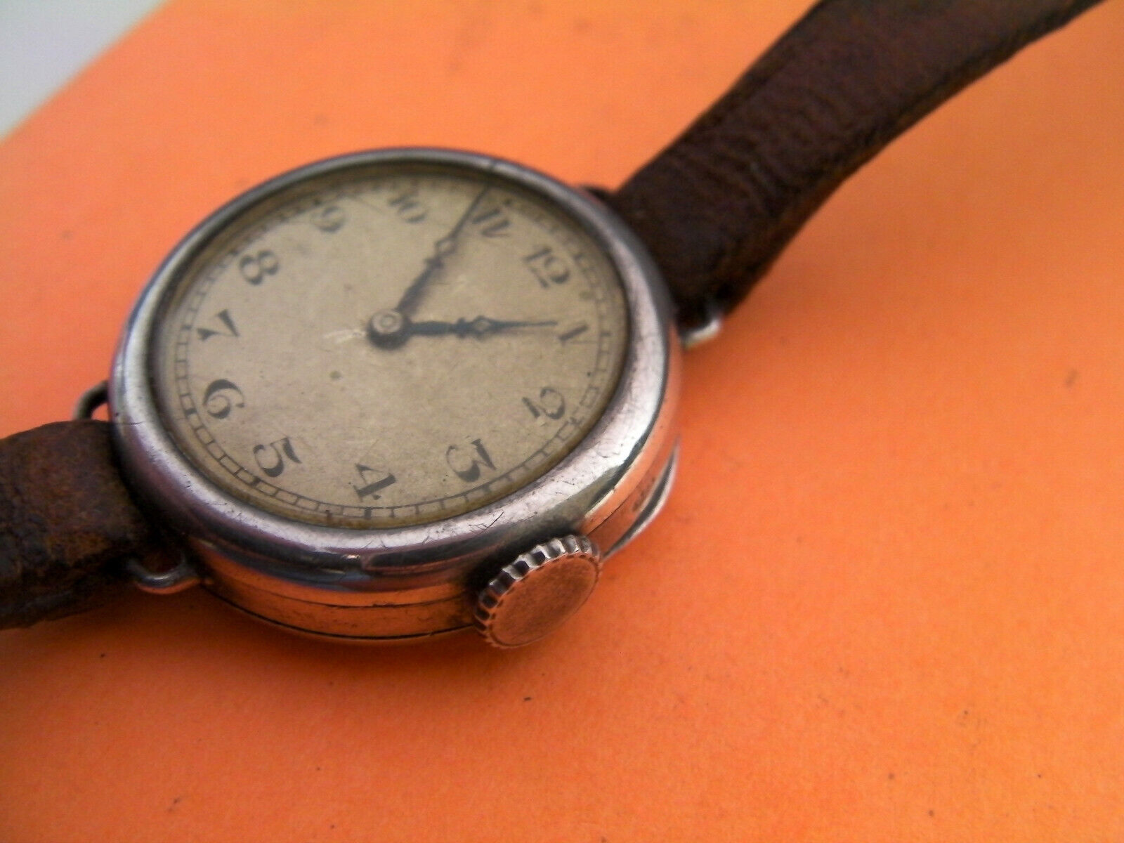 Antique 1924 Silver Wristwatch with 25mm Case - Spares or Repair - Marvin 400N