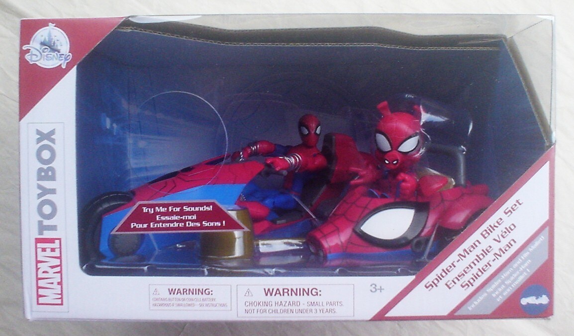 SPIDER-MAN BIKE SET Marvel Toybox Disney Store Spider-Ham figure