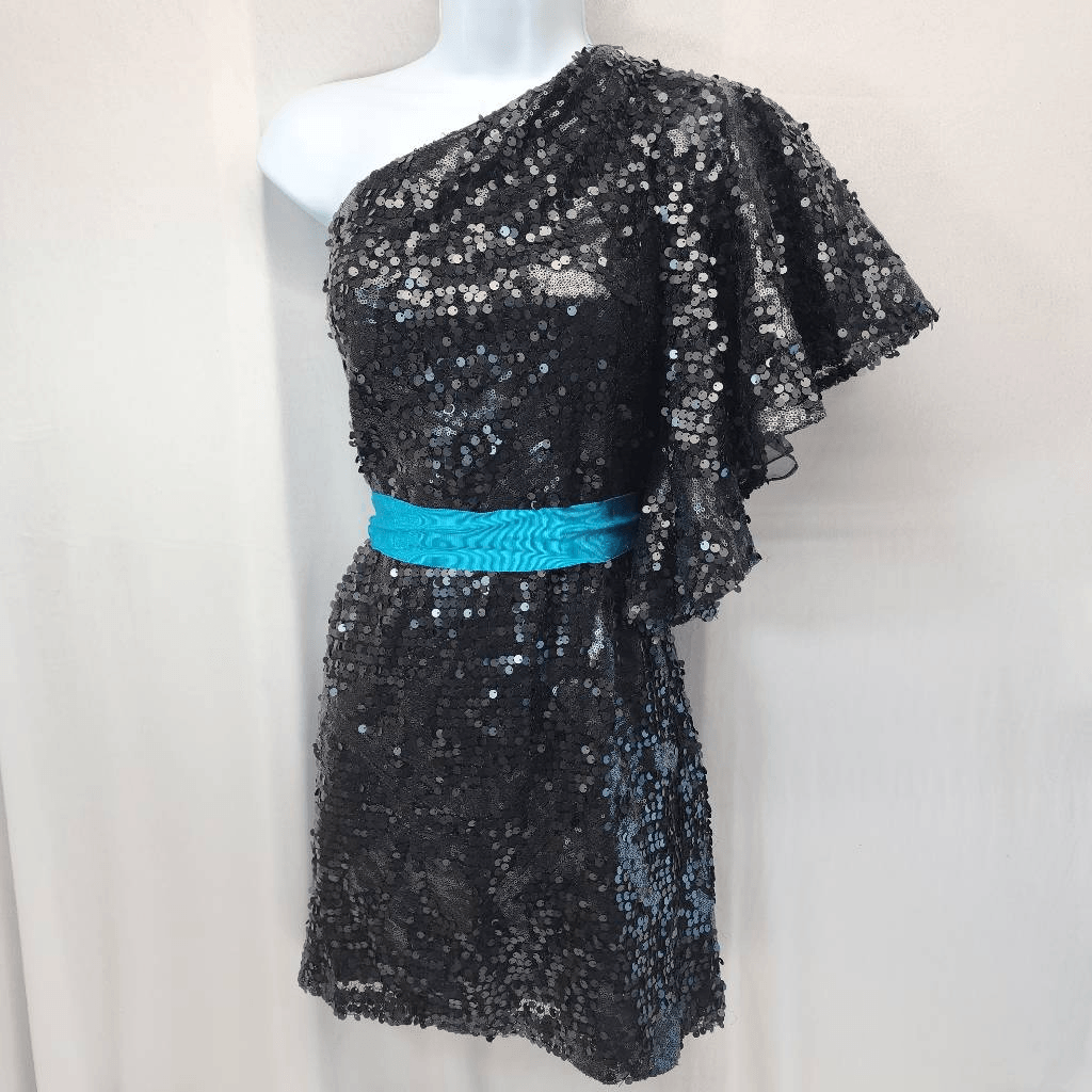 badgley mischka fringed sequin one-shoulder dress Badgley Mischka | Dresses | Fringed Sequin Oneshoulder Dress
