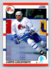 1990-91 Score American #92 Curtis Leschyshyn  RC Rookie Nordiques 