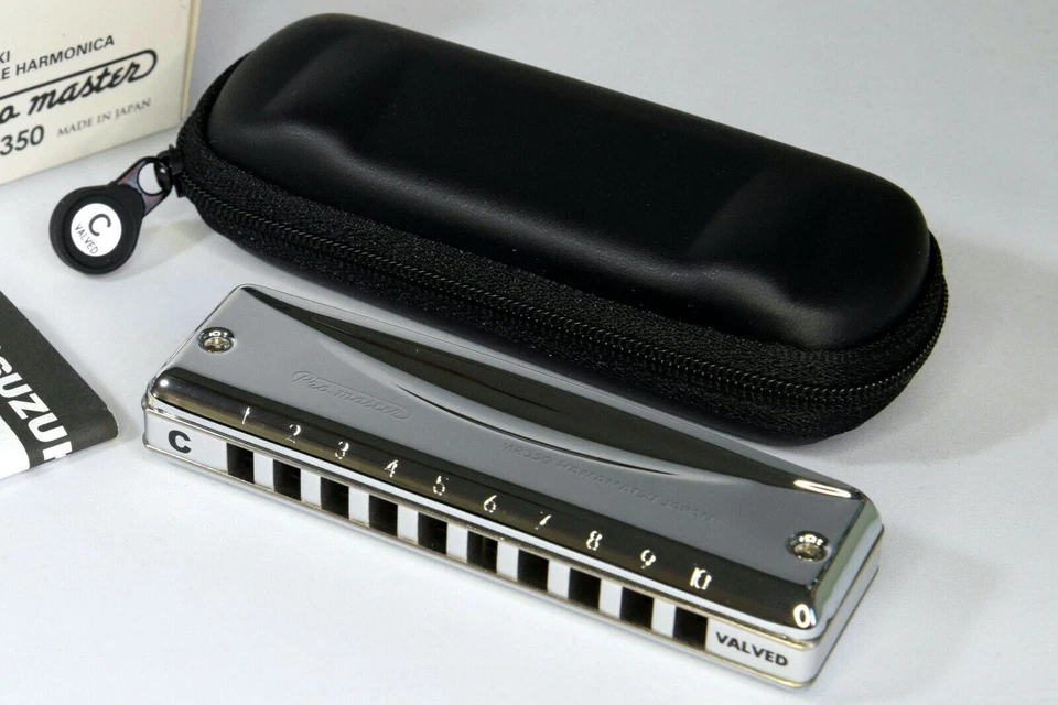 Suzuki MR350V ProMaster Harmonica + case 10 hole diatonic overstock - Select Key - Image 2 of 3