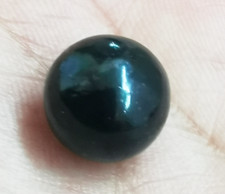 Huge 17mm Natural South Sea Genuine Dark Black Round Loose Pearl Undrilled