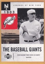 2001 UPPER DECK LEGENDS OF NEW YORK BASEBALL JOHN MCGRAW #43 GIANTS NMMT+ *A2410