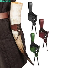 Medieval Retro PU Leather Sword Holder Sheath Waist Belt Fixed Scabbard Holster