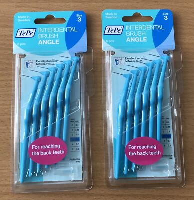 Interdental Tepe blau Größe 3 Winkelbürsten x 2er Pack