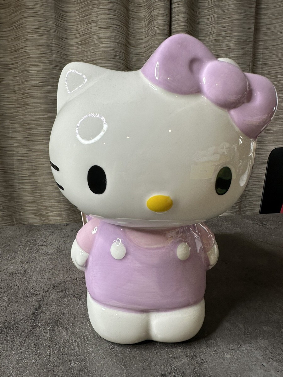 New Hello Kitty Purple Ceramic Toilet Brush & Holder By Sanrio